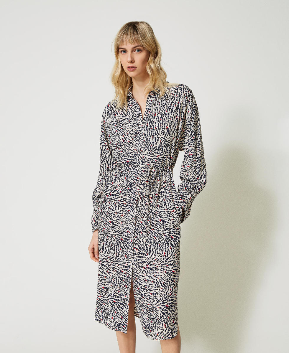 Heart print shirt hot sale dress