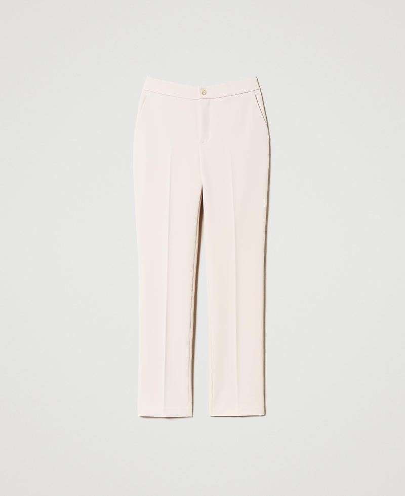 Pantalon cigarette en crêpe cady