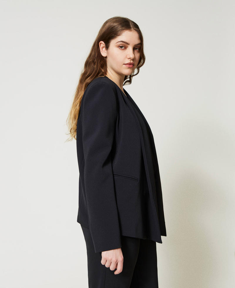 Blazer ouvert en crêpe cady