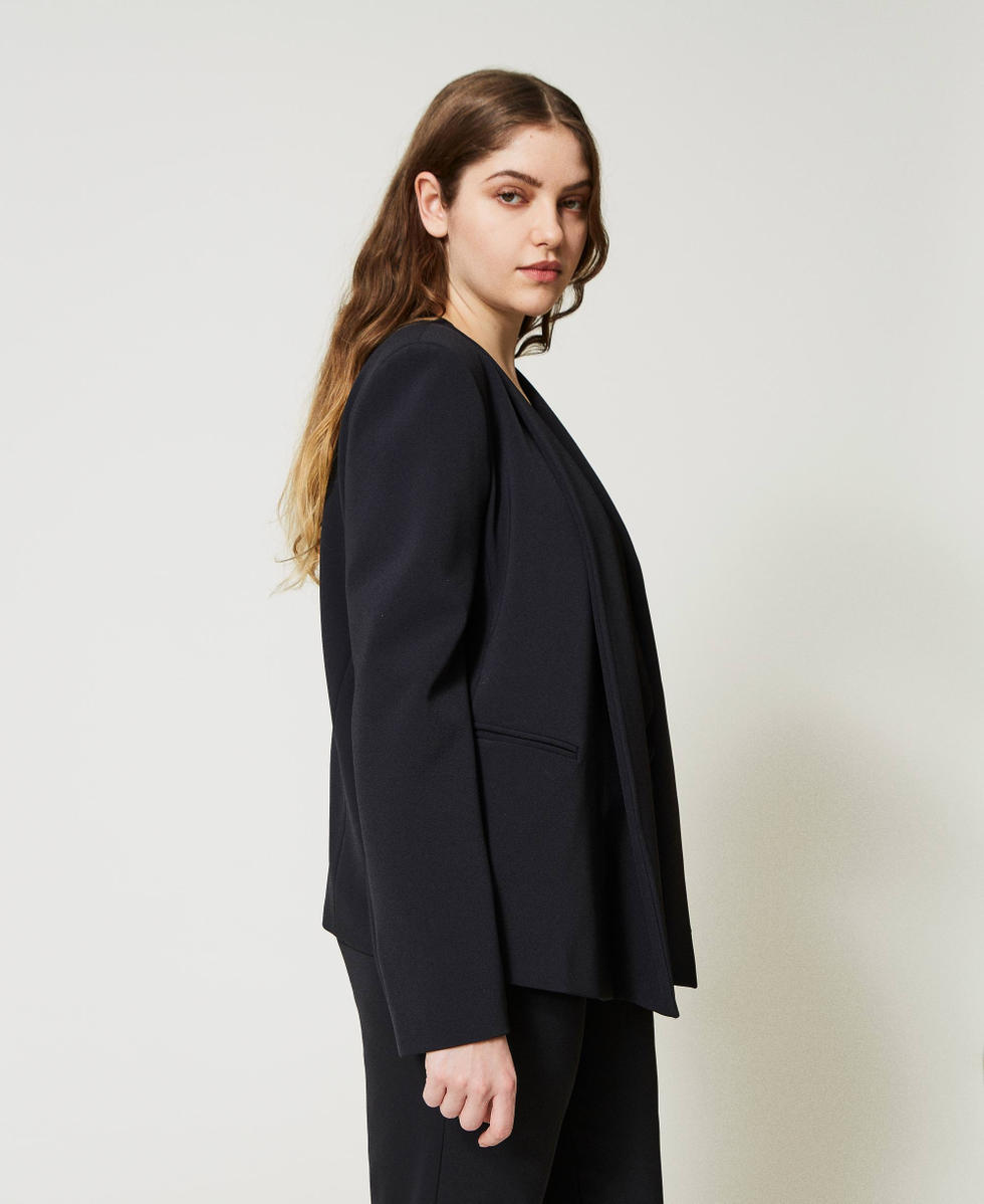 Offener Blazer aus elastischem Cady-Cr&ecirc;pe