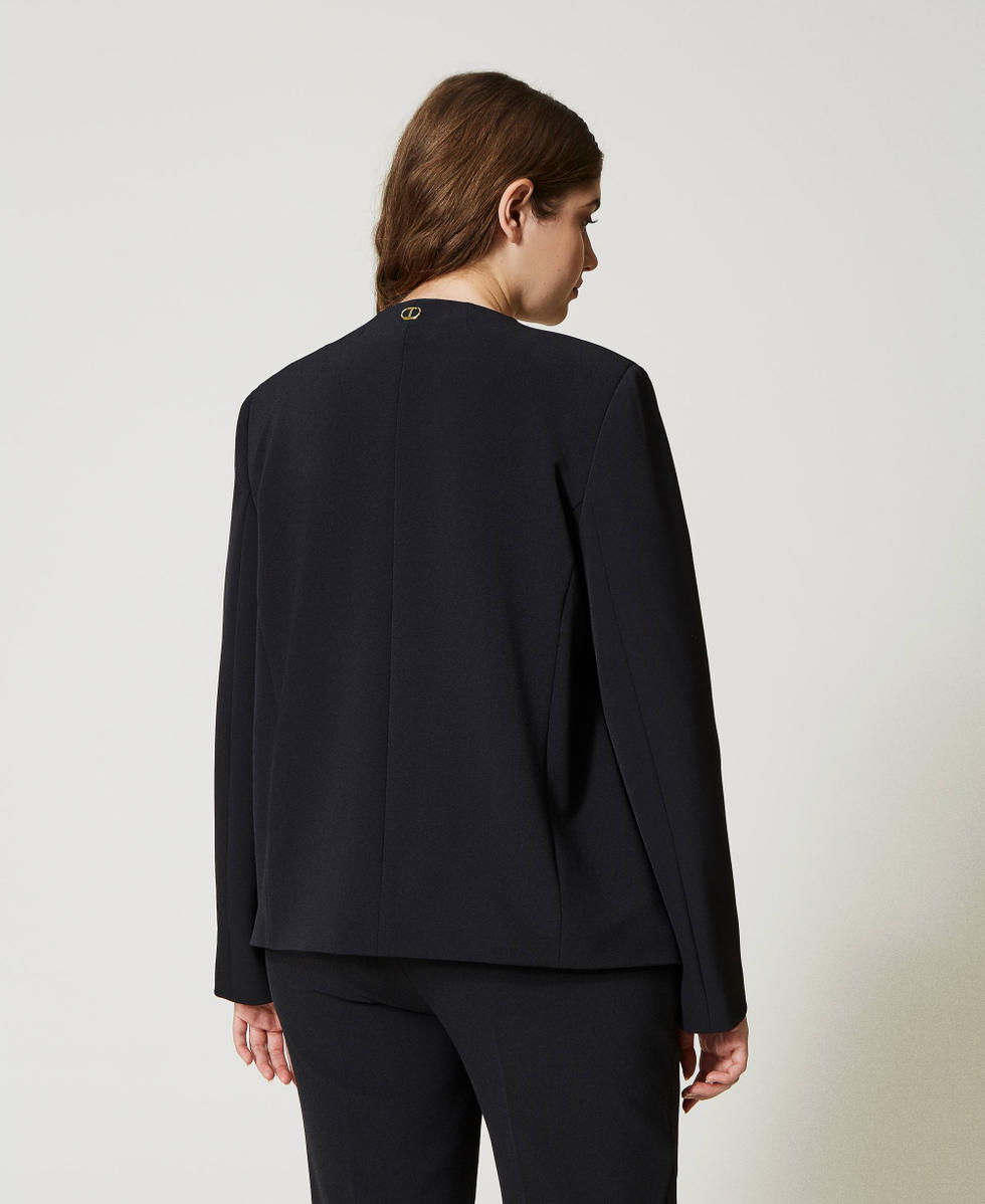 Offener Blazer aus elastischem Cady-Cr&ecirc;pe
