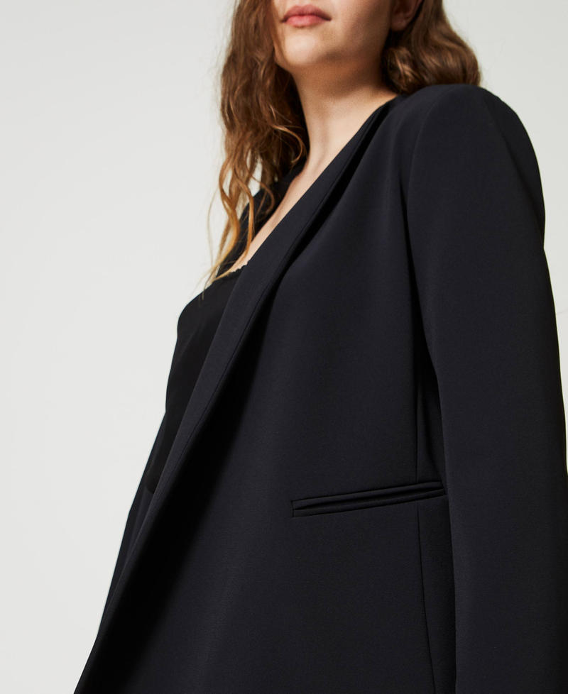 Blazer ouvert en crêpe cady