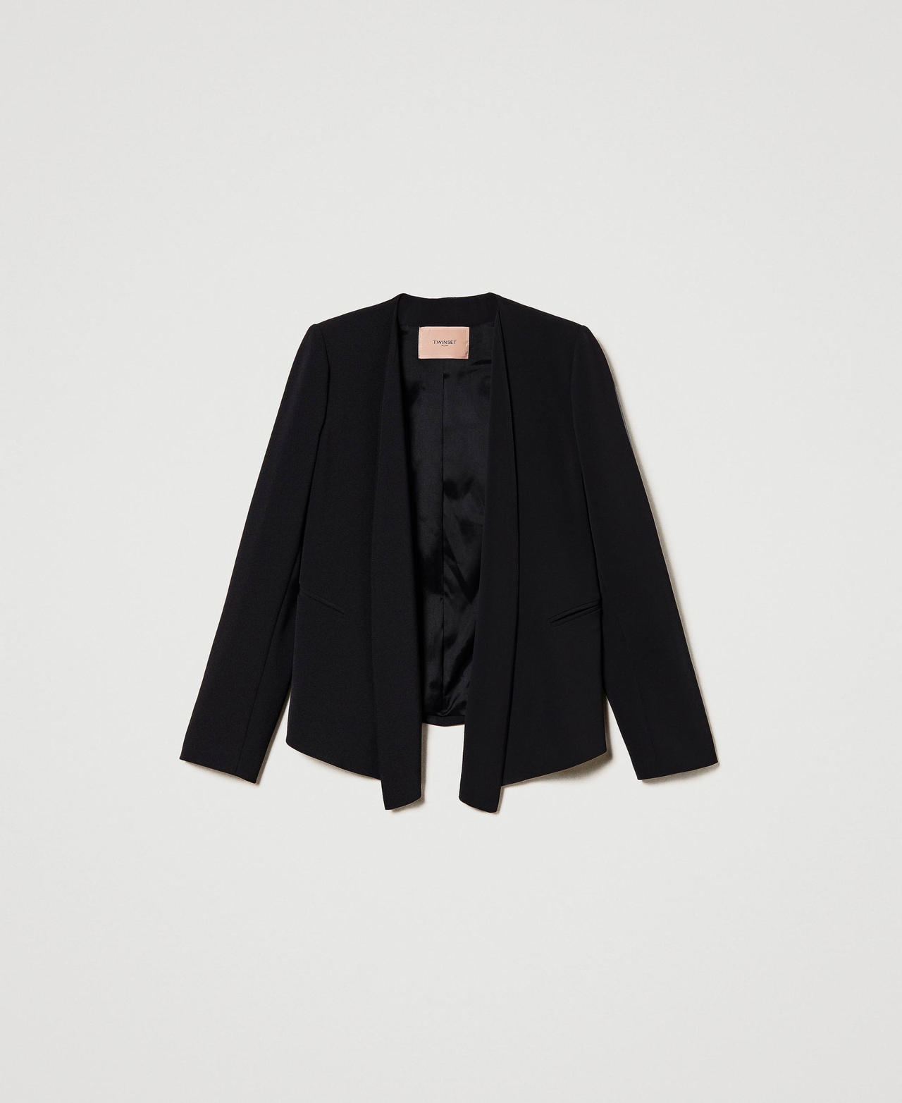 Blazer ouvert en crêpe cady
