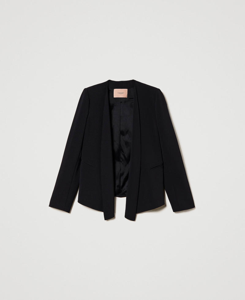 Blazer ouvert en crêpe cady