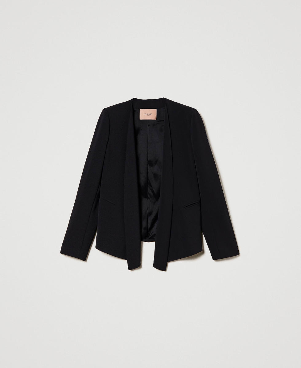 Offener Blazer aus elastischem Cady-Cr&ecirc;pe