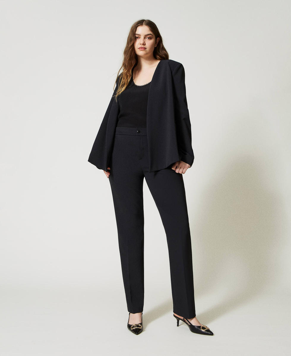 Offener Blazer aus elastischem Cady-Cr&ecirc;pe