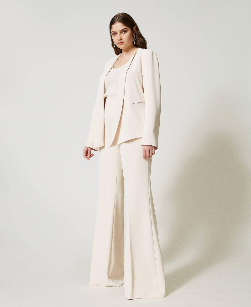 Crêpe cady open blazer Ivory Woman 231TP2775_00018_02
