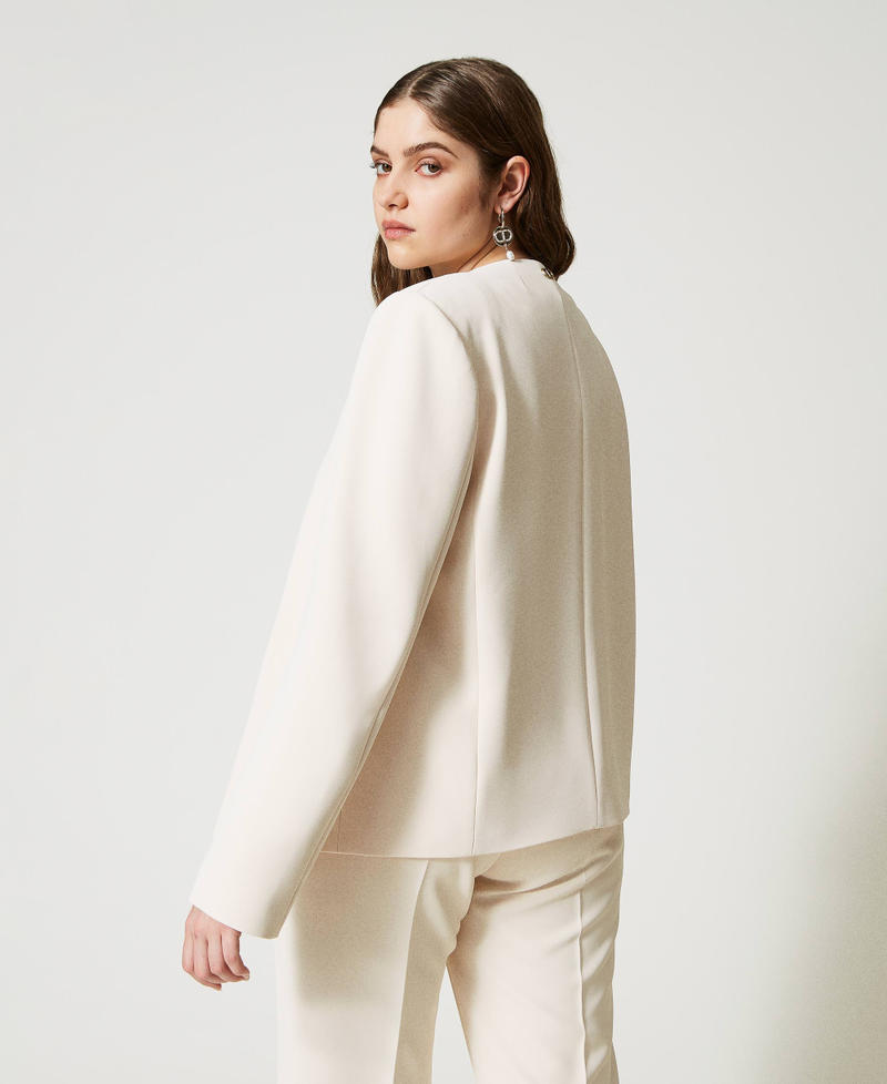 Crêpe cady open blazer Ivory Woman 231TP2775_00018_03
