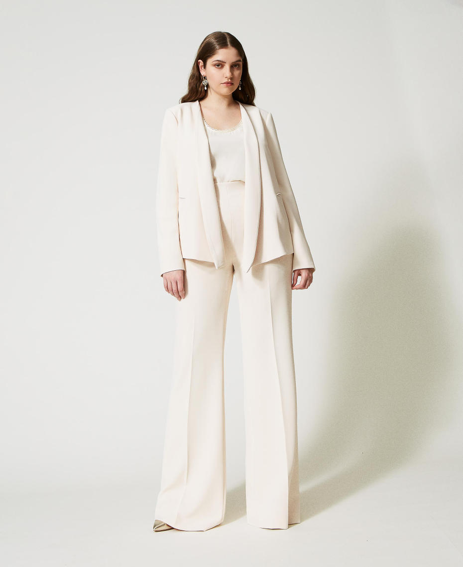 Crêpe cady open blazer Ivory Woman 231TP2775_00018_05