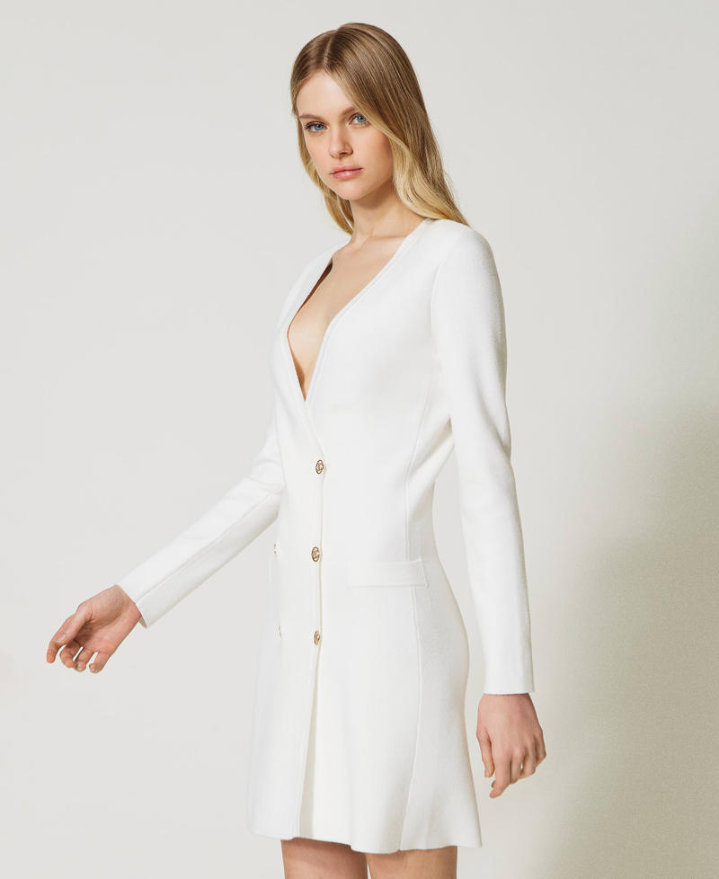 Knitted double-breasted dress