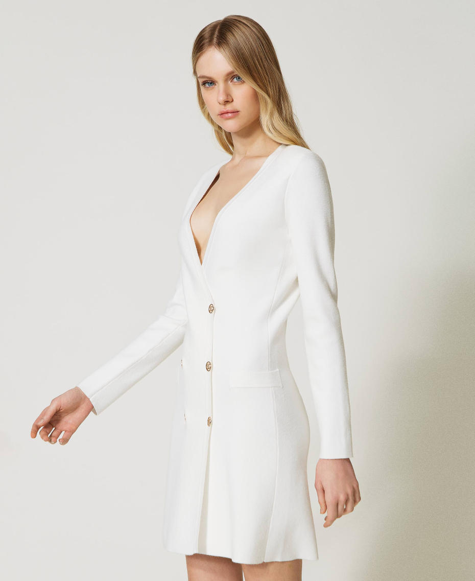Knitted double-breasted dress