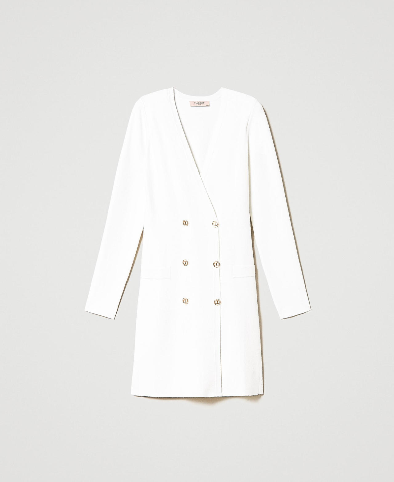 White double breasted dress cheap