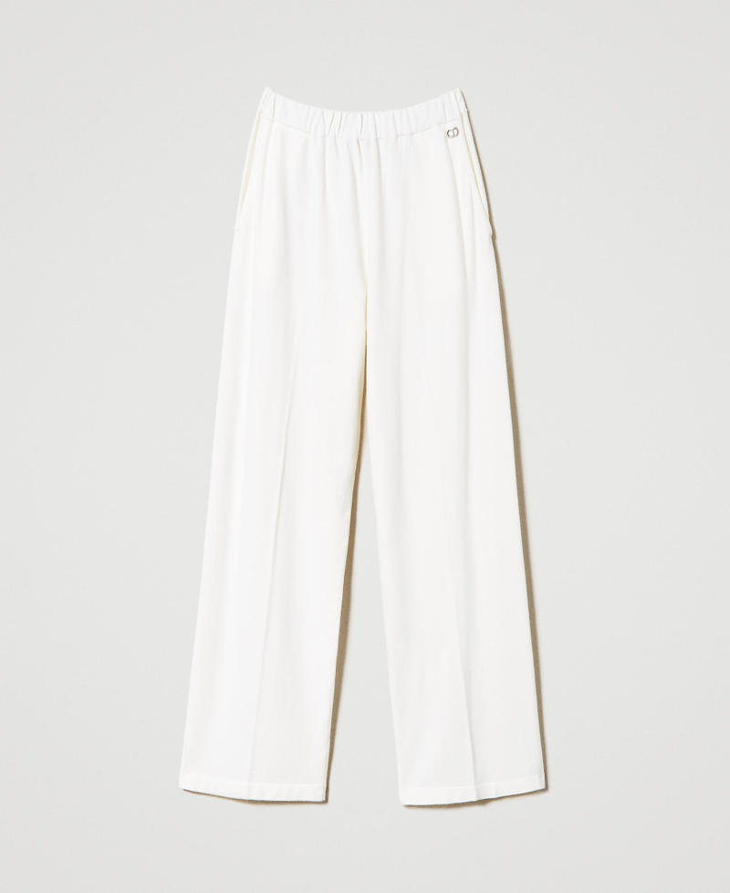 Wide fit knit trousers