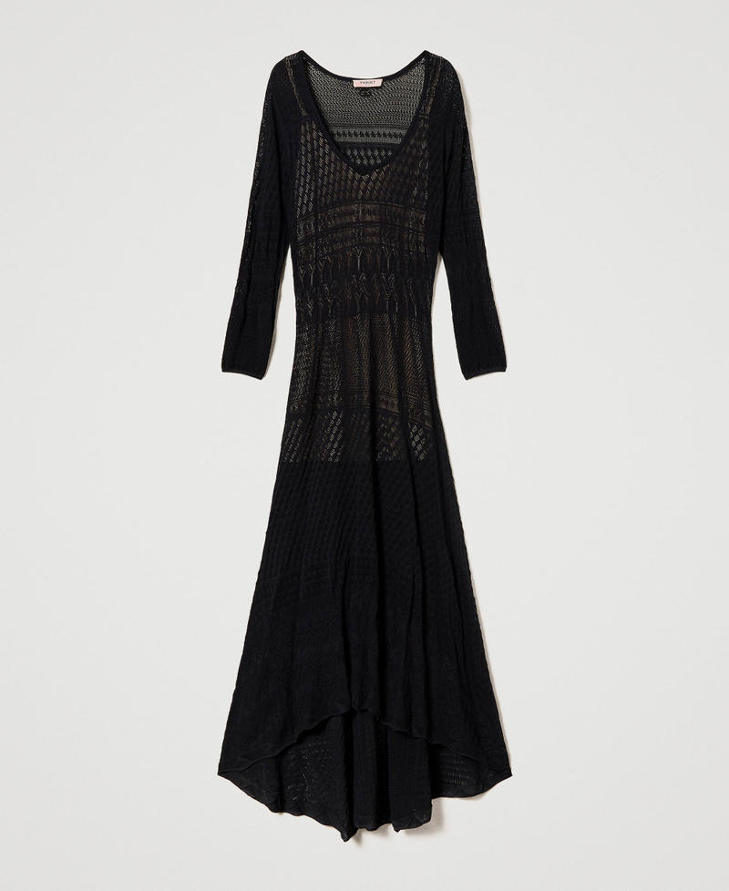 Robe longue en point dentelle