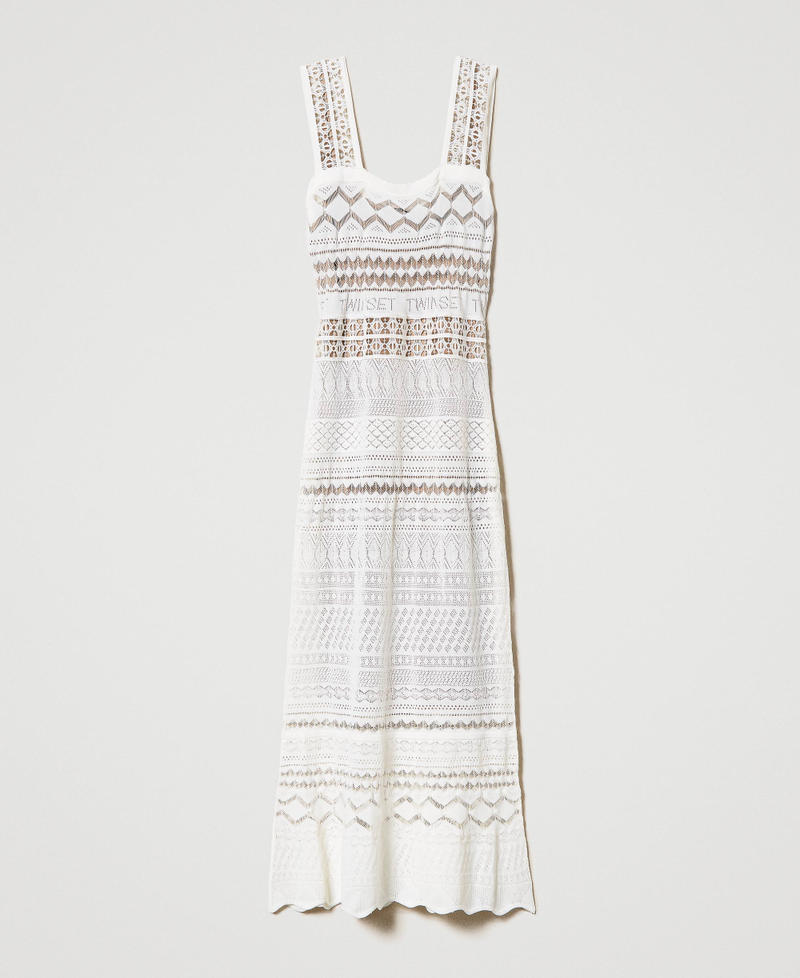 Midi lace stitch dress
