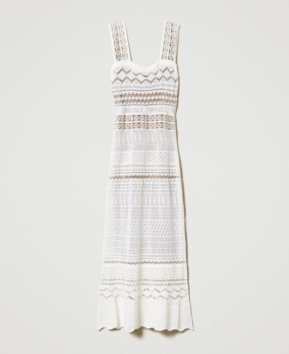 Midi lace stitch dress