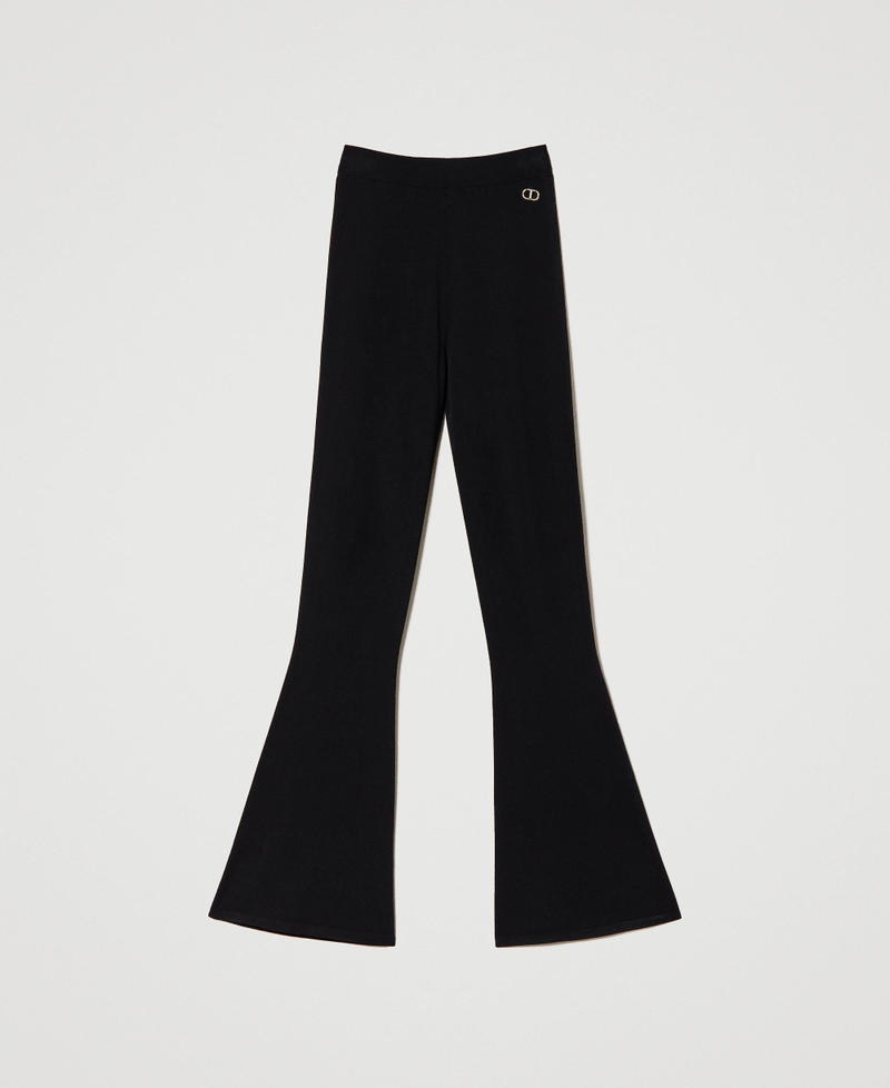 Flared seamless knit trousers Black Woman 231TP3184-0S