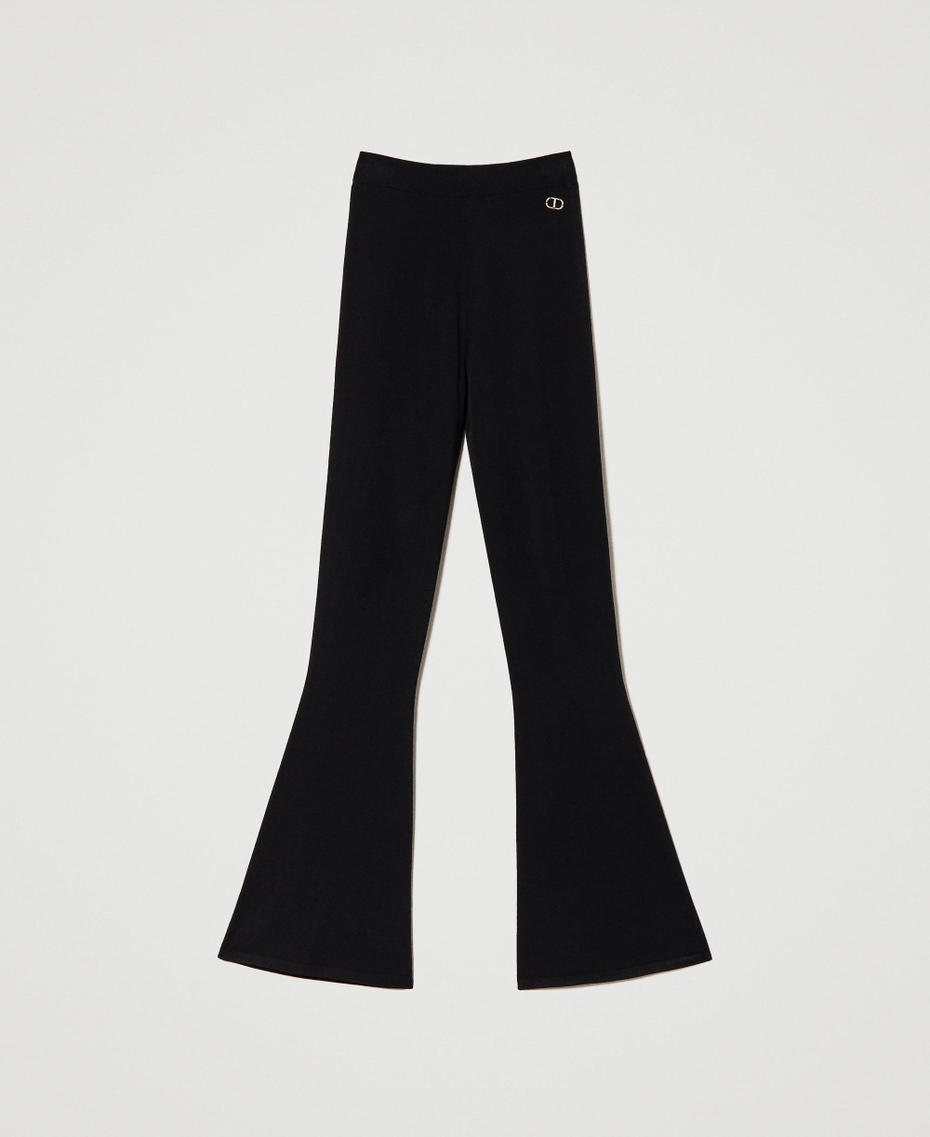 Flared seamless knit trousers Black Woman 231TP3184-0S