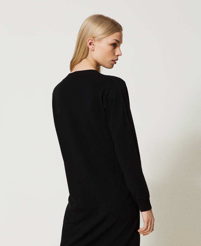 Seamless knit maxi cardigan