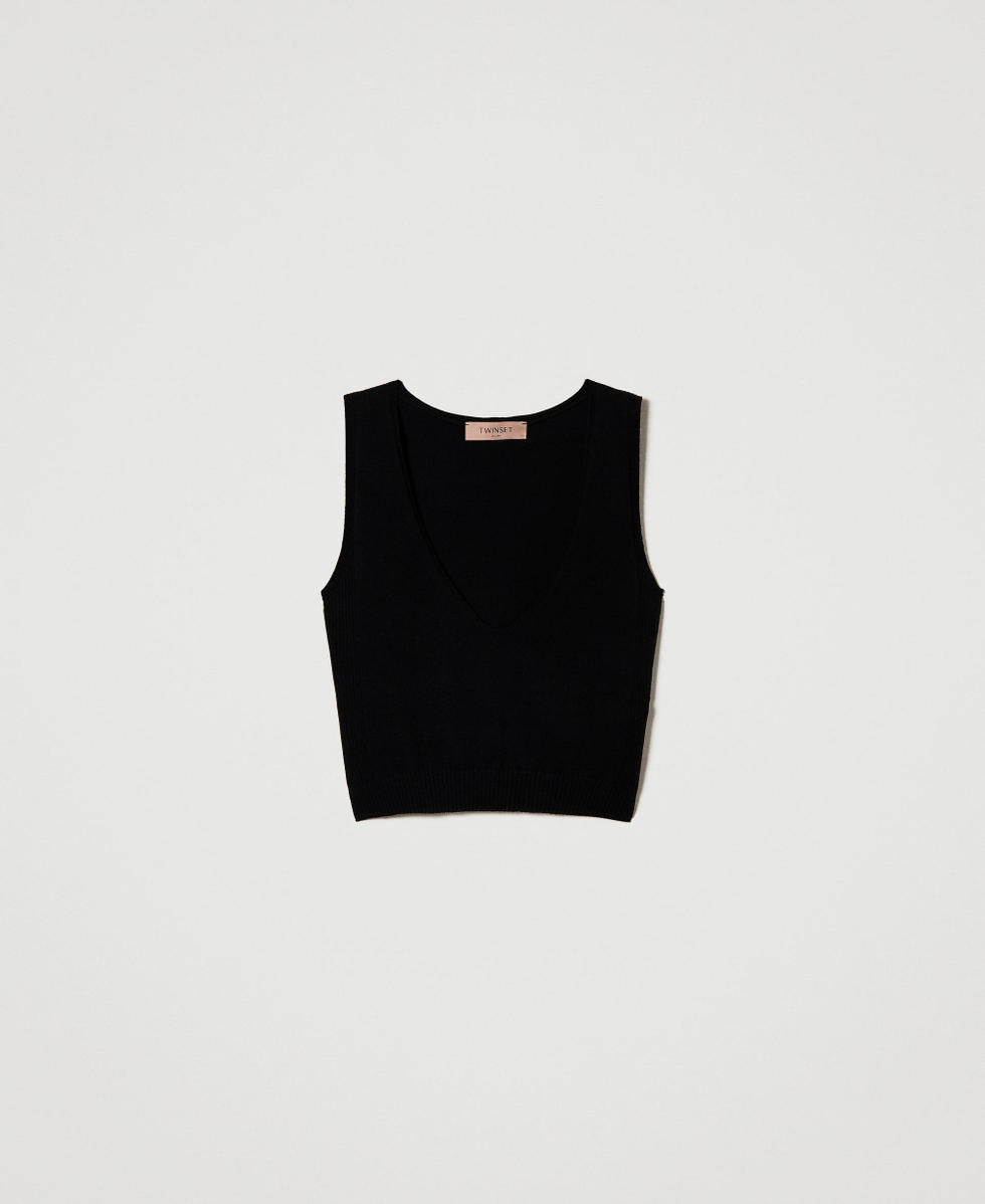Cropped-Top in Seamless-Optik