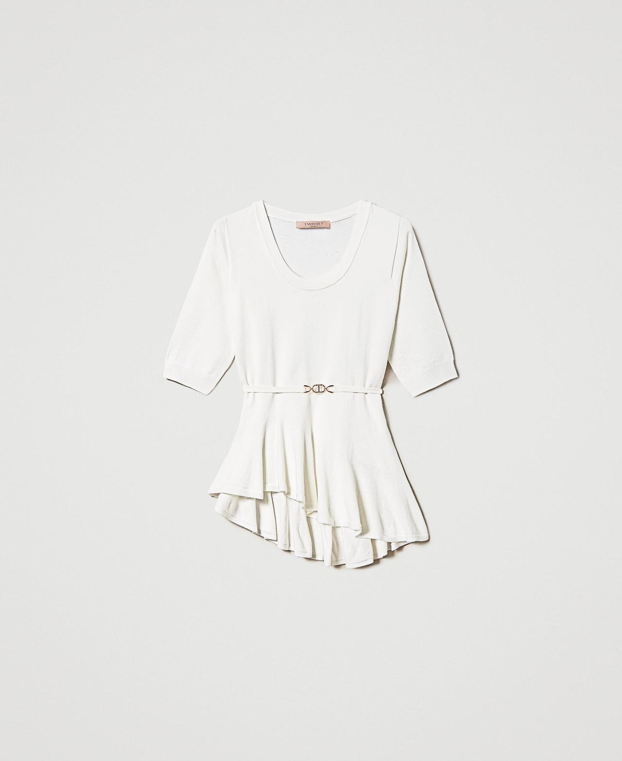 Seamless jumper with Oval T belt