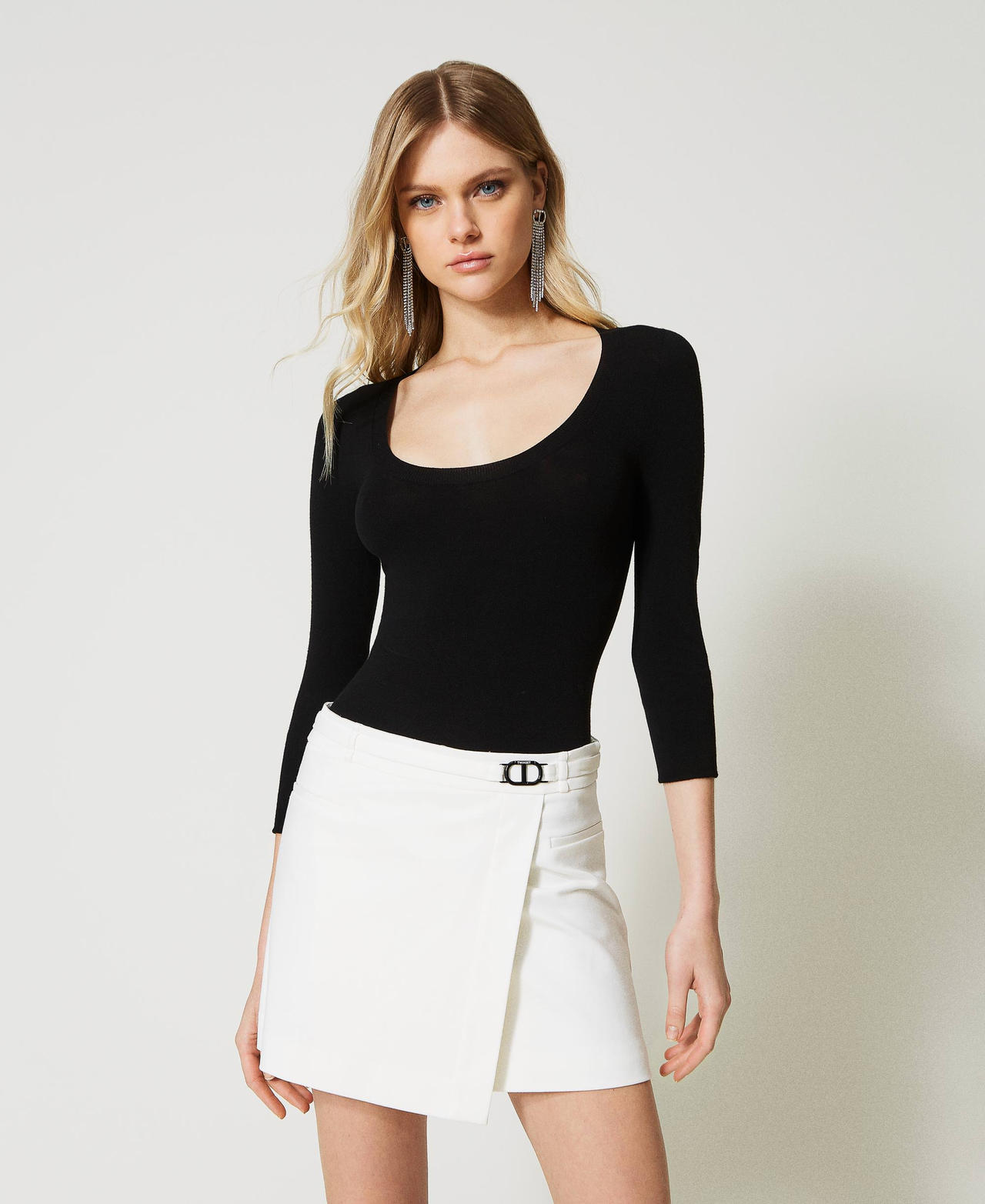 Body de punto sin costuras Negro Mujer 231TP318A_00006_02