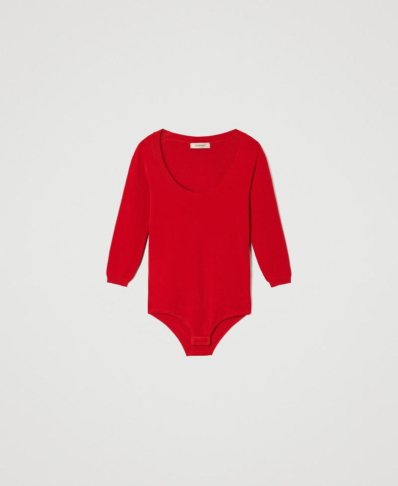 Seamless knit bodysuit Poppy Red Woman 231TP318A-0S