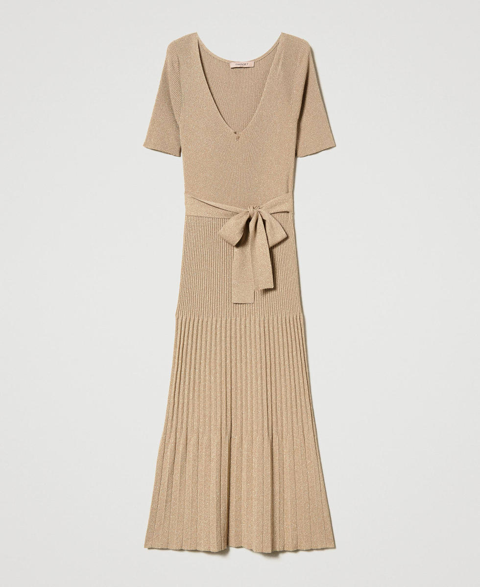 Midikleid aus Lurexstrick