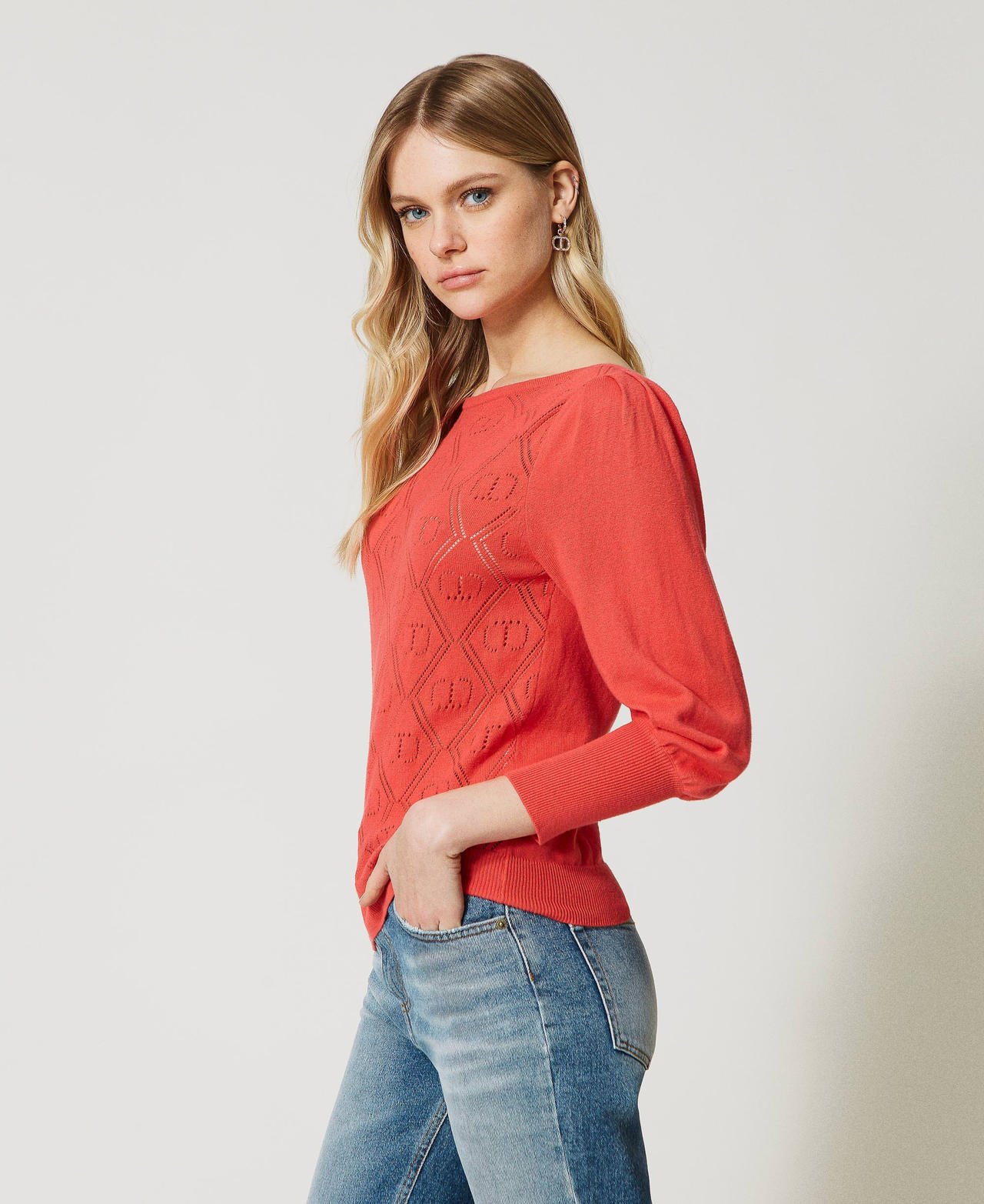Twinset Jumper with Oval T buttons