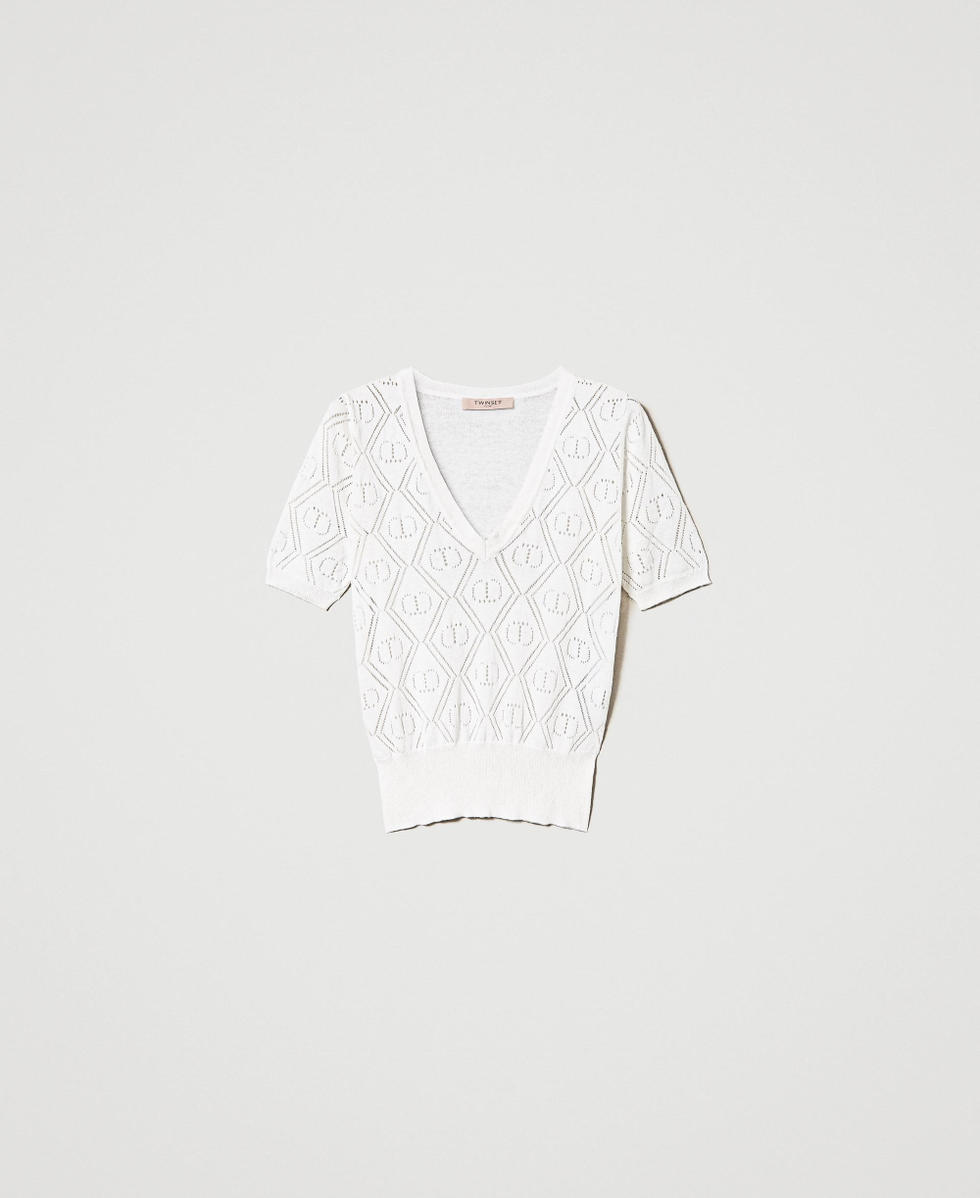 Jersey con Oval T y escote de pico