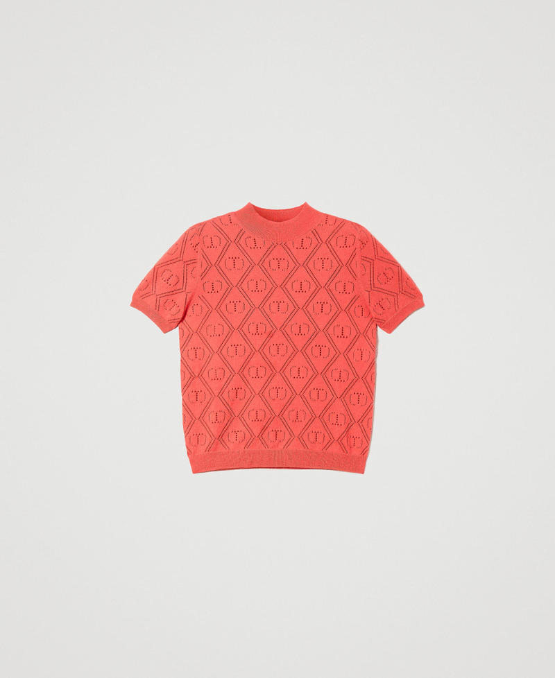 Oval T jumper with roller neck