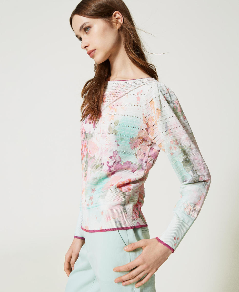 Floral print jumper discount