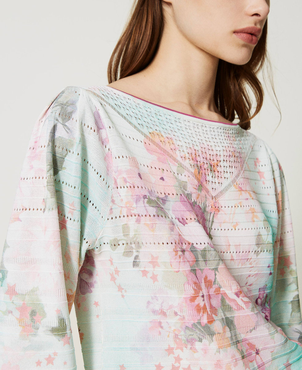Flower print hot sale jumper