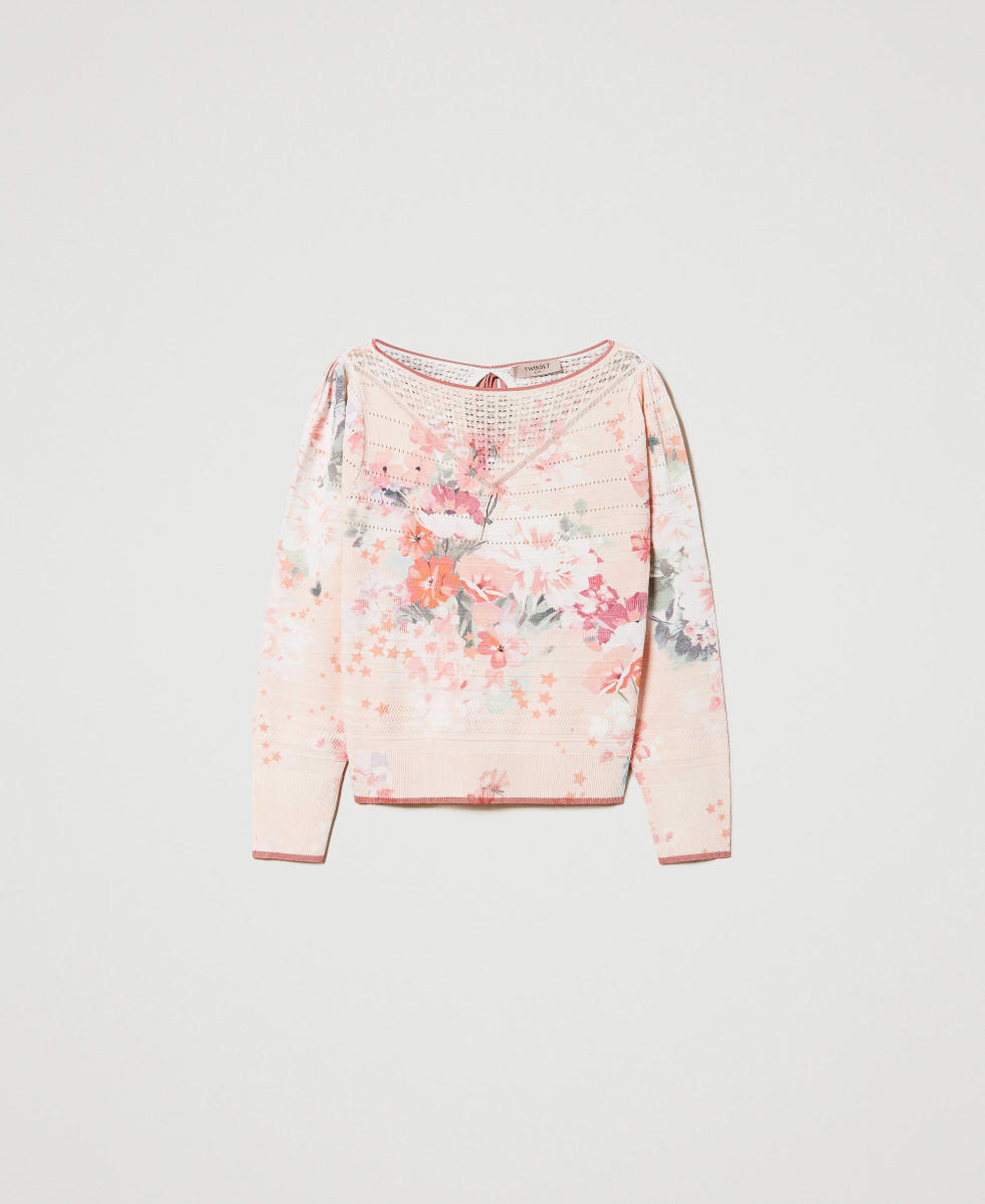 Pull avec imprim&eacute; floral