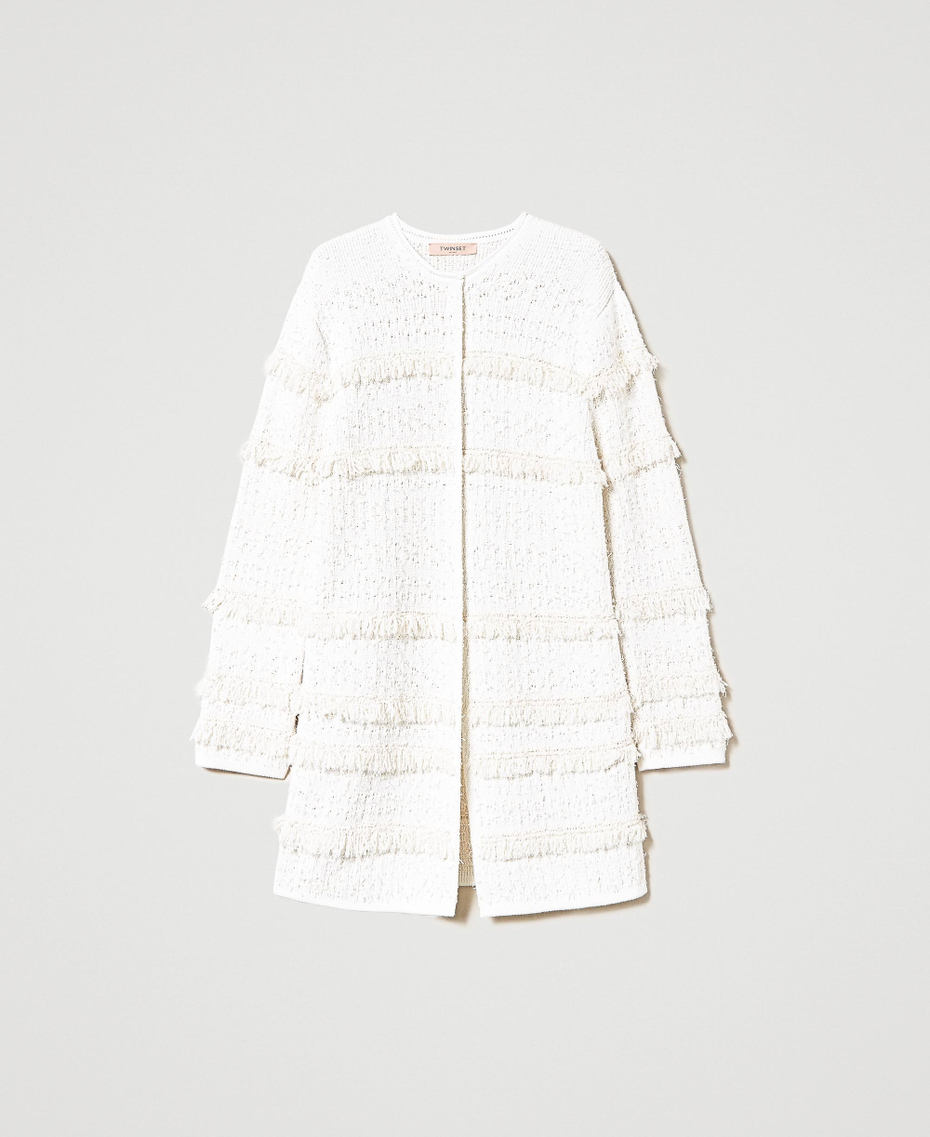 Mantel aus Jacquard-Boucl&eacute;-Strick