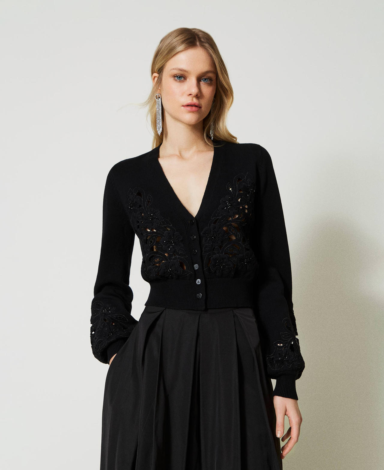 Jm fleurette 2025 black cardigan
