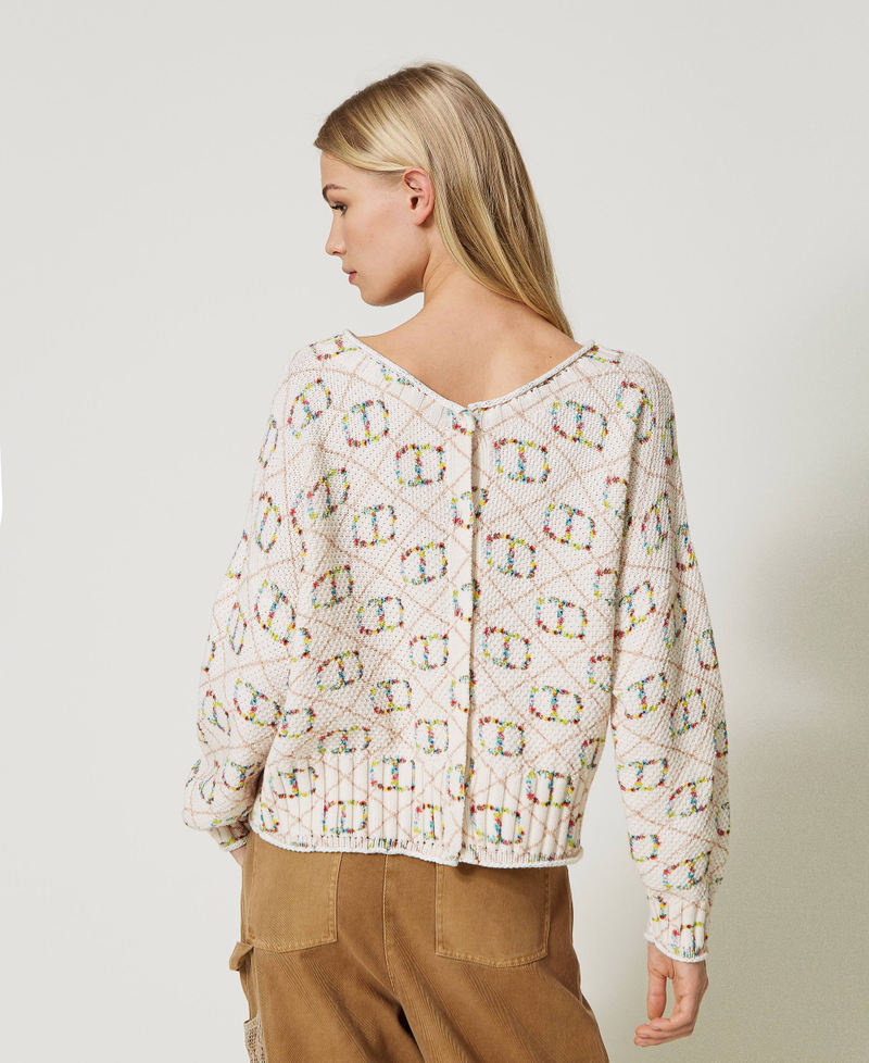 Pull-cardigan imprim&eacute;