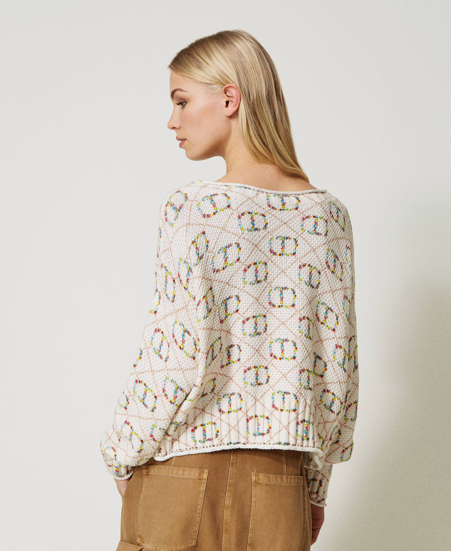 Pull-cardigan imprim&eacute;