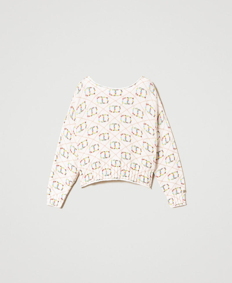 Pull-cardigan imprim&eacute;