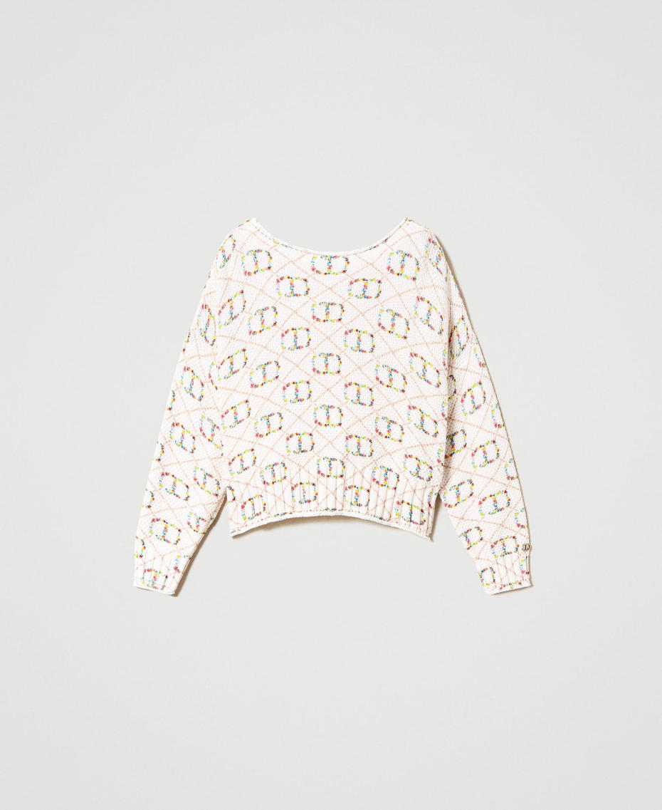 Pull-cardigan imprim&eacute;