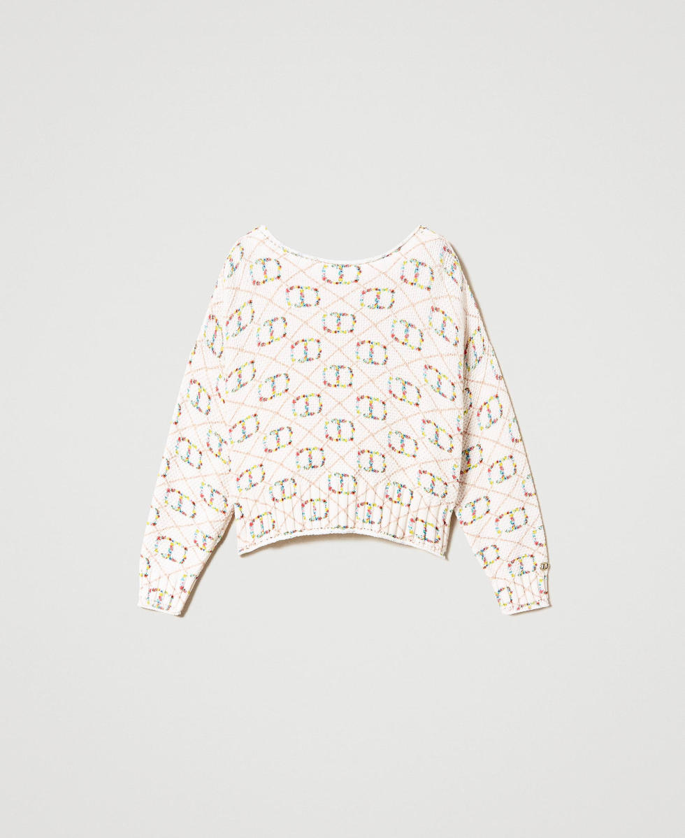 Pull-cardigan imprim&eacute;