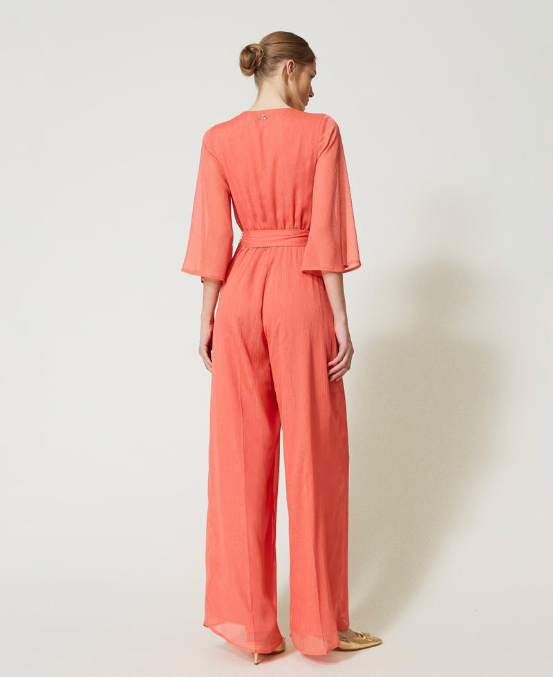 Lurex creponne jumpsuit