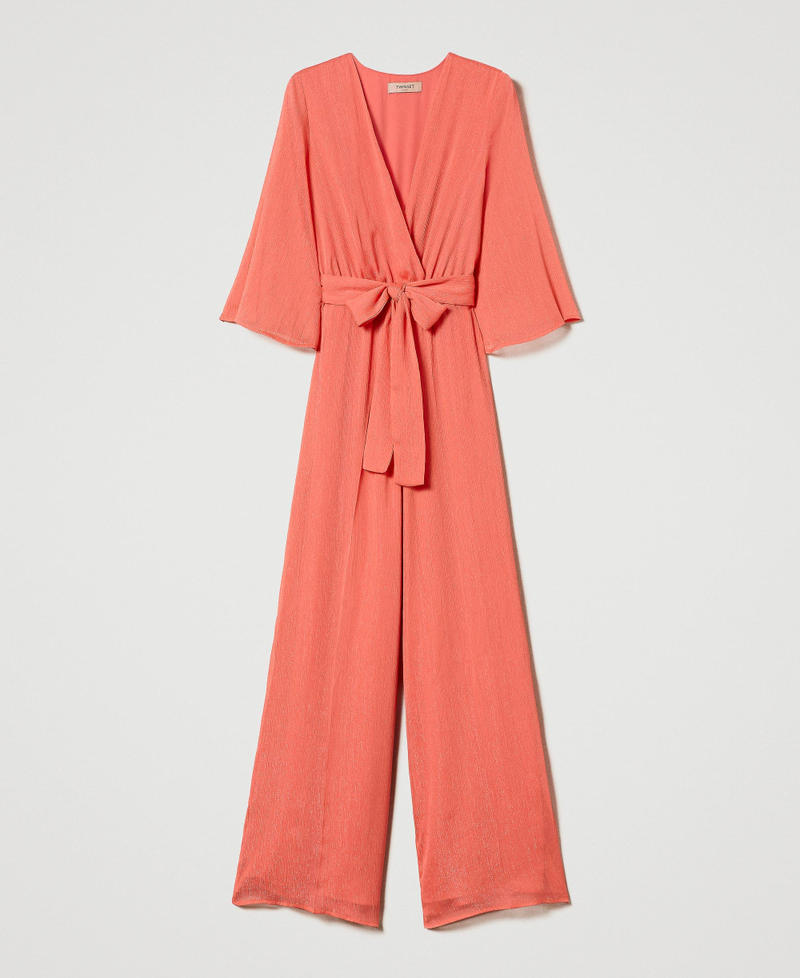 Jumpsuit aus Lurex-Krepon