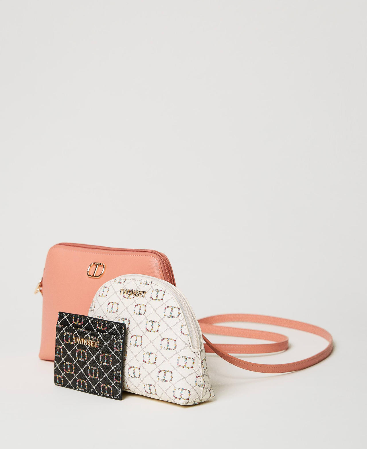 Set di nécessaire con tracolla Pink Mousse Donna 231TQ7403_03895_02