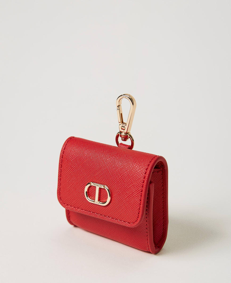 Funda porta auriculares con Oval T Rojo Amapola Mujer 231TQ7404_00456_01