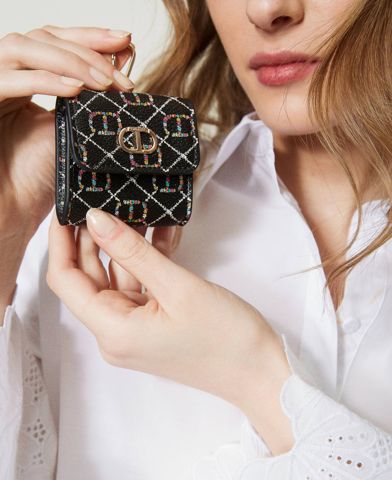 Headphone holder with Oval T Flower Oval T and Twinset / Black Woman 231TQ7404_10354_S0