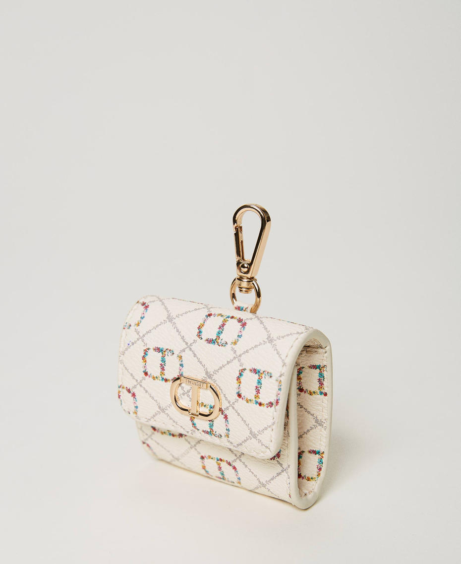 Étui pour écouteurs avec Oval T OVAL T Fleur et Twinset/Ivoire Femme 231TQ7404_10355_01