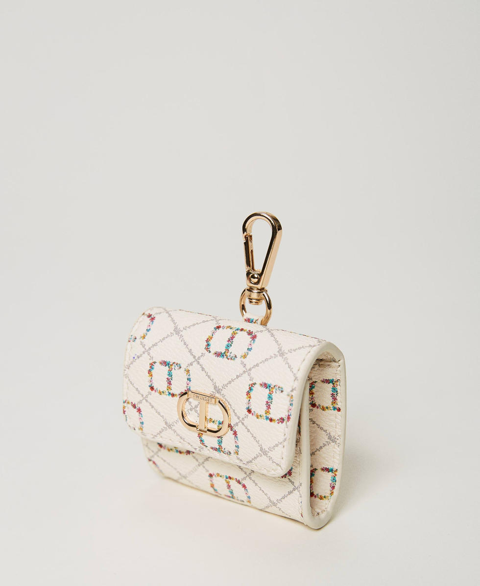 Headphone holder with Oval T Flower Oval T and Twinset / Ivory Woman 231TQ7404_10355_01