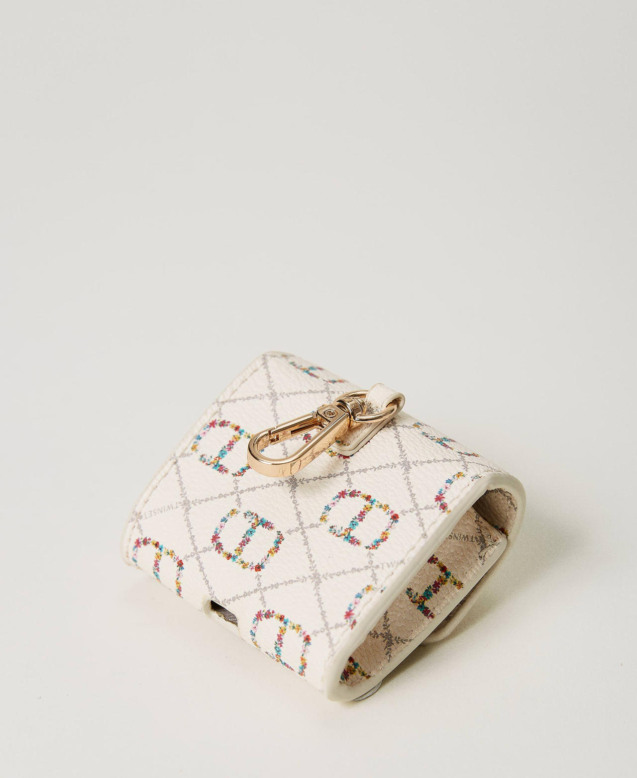 Étui pour écouteurs avec Oval T OVAL T Fleur et Twinset/Ivoire Femme 231TQ7404_10355_02