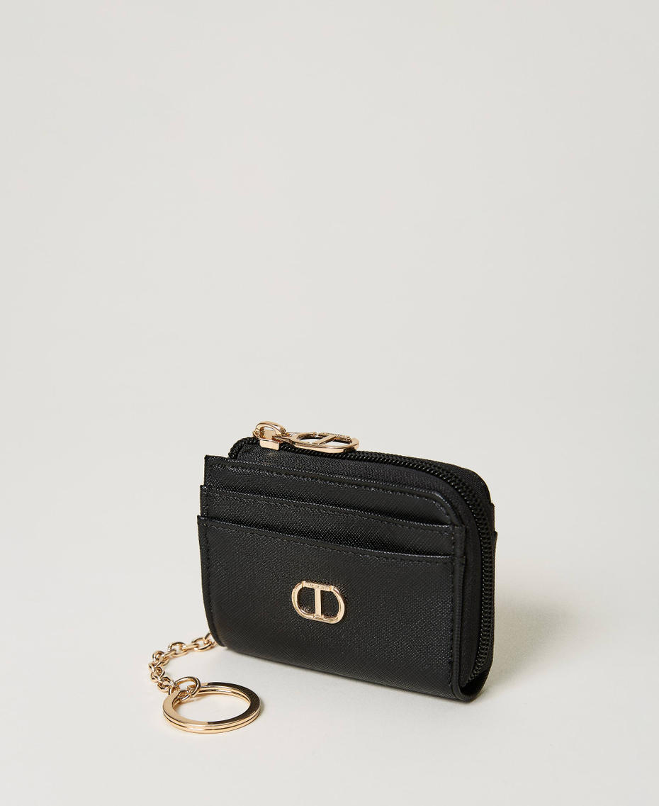 Card holder with zip and keyring Black Woman 231TQ7409_00006_01